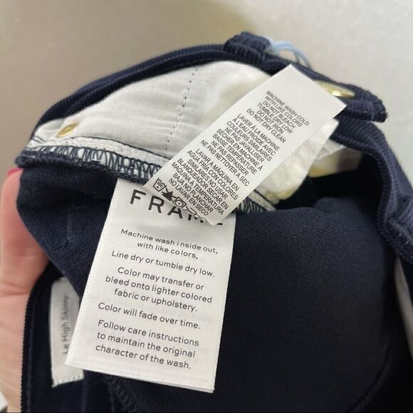 Frame le high navy skinny corduroy pants 24 - Picture 6 of 7